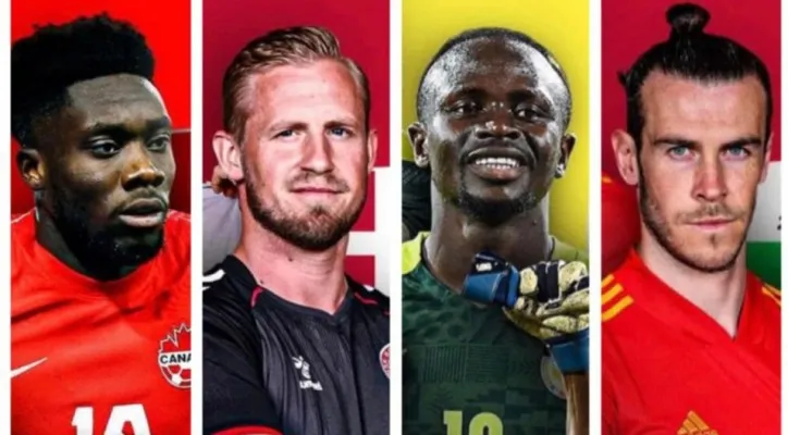 Bintang tim Kanada, Denmark, Senegal dan Wales, tim yang diprediksi bakal menjadi kuda hitam di Piala Dunia 2022 Qatar. (ist)