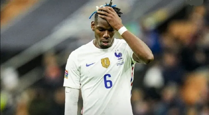 Paul Pogba, dipastikan tidak bisa tampil di Piala Dunia 2022 di Qatar. (foto: optus sport/facebook)