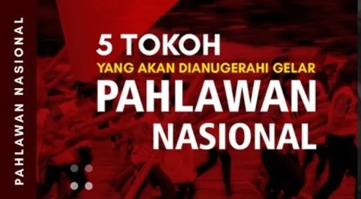 Pemerintah anugerahkan gelar pahlawan nasional kepada 5 tokoh. (Twitter/@mohmahfudmd)