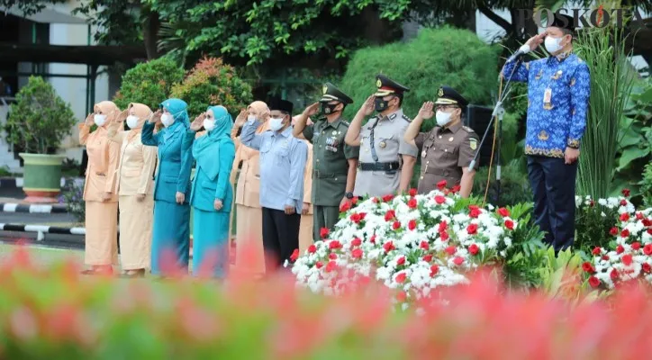 Wali Kota Jakarta Utara memperingati hari pahlawan. (rizki)