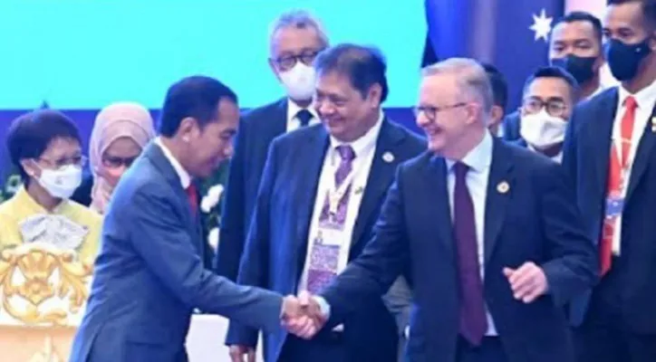 Presiden Joko Widodo saat menghadiri ASEAN Global Dialogue Ke-2: Post Covid-19 Comprehensive Recovery di Phnom Penh. (biro pers)