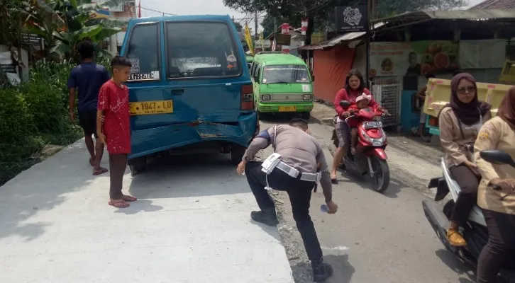 Lokasi terjadinya tabrakan beruntun Mobil Ford dan tiga angkot di wilayah Tamansari, Bogor.(ist)