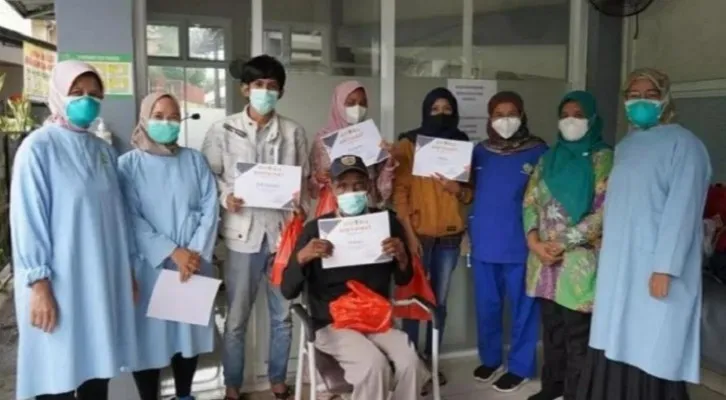 Pasien TB di Kabupaten Tangerang yang dinyatakan sembuh. (Foto/ist)