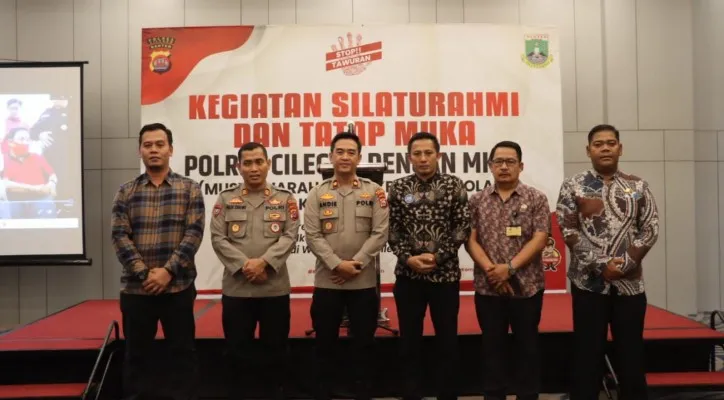 Wakapolres Cilegon Kompol Andie Firmansyah saat bersilaturahmi dengan MKKS. (ist)