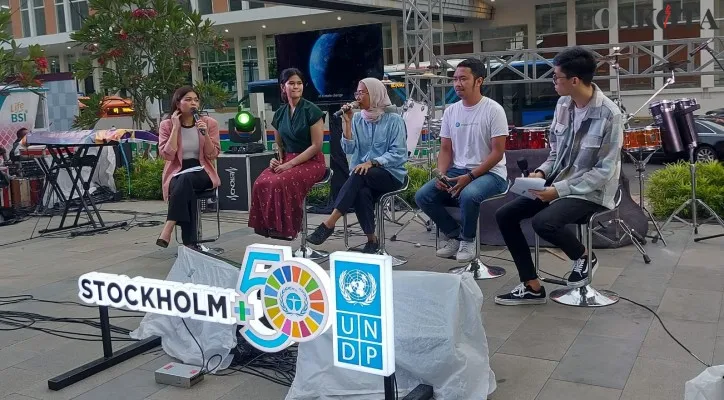 Badan PBB untuk pembangunan (UNDP) Indonesia meluncurkan komik digital untuk merayakan 50 tahun konferensi pertama yang diadakan tahun 1972 di Stockholm. (Foto: Aldi)