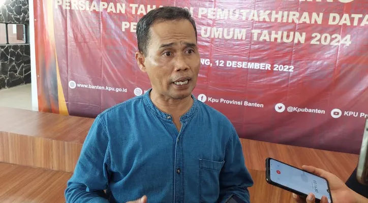 Komisioner KPU Banten Divisi Data dan Informasi, Agus Sutisna.(Bilal)