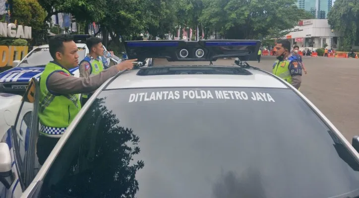 Polda Metro Jaya meluncurkan teknologi Electronic Traffic Law Enforcement (ETLE) Mobile. (foto: ist)