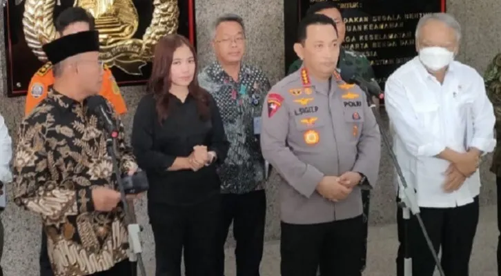 Kapolri Jenderal Listyo Sigit Prabowo saat melaksanakan Rakor Lintas Sektoral dalam rangka persiapan pengamanan Nataru. (Ist)