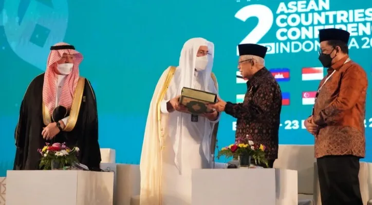 Wapres Ma'ruf Amin saat membuka Konferensi Islam Tingkat ASEAN Ke-2 di Bali. (foto: ist)