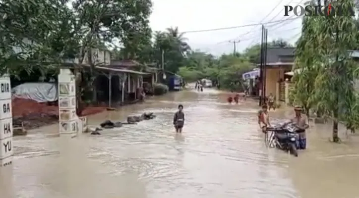 Kondisi terkini bencana banjir di Patia, Pandeglang. (Foto: Samsul Fatoni)