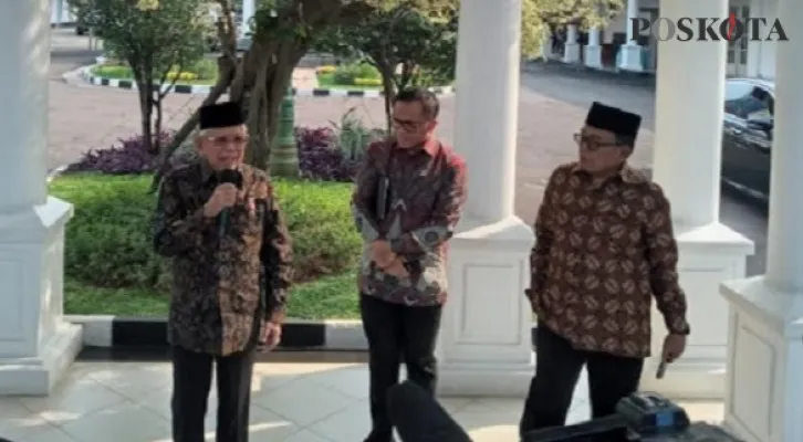 Wapres KH Ma'ruf Amin saat memberikan keterangan rencana penerapan ERP di DKI Jakarta. (Foto: johara/poskota)