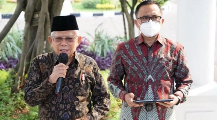 Wapres KH Ma'ruf Amin saat memberikan keterangan seputar netralitas ASN. (Foto: Setwapres)