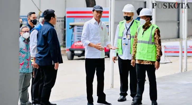 Presiden Joko Widodo meninjau kesiapan lokasi penyelenggaraan KTT ASEAN 2023 di JCC. (biro pers)