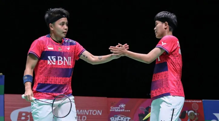 Apri/Fadia lolos ke semifinal Swiss Open 2023 (Foto: PBSI)