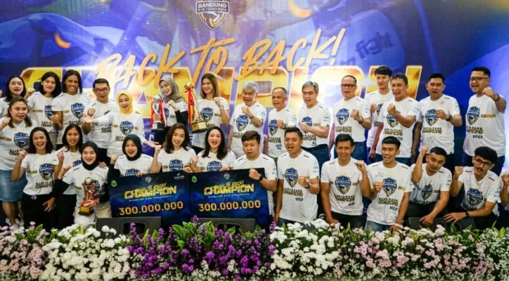 Tim Voli Putri Bandung bjb Tandamata berhasil meraih gelar juara pada ajang Proliga 2023. ist