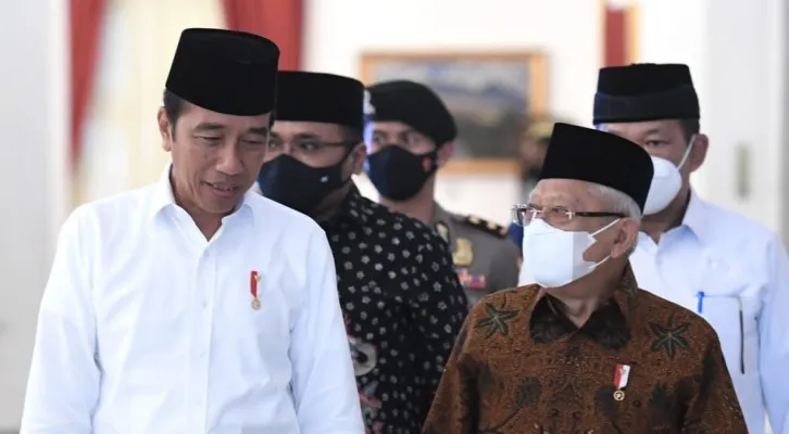 Foto: Presiden RI Joko Widodo (Jokowi) dan Wapres KH. Ma'ruf Amin saat acara Baznas. (Ist.)