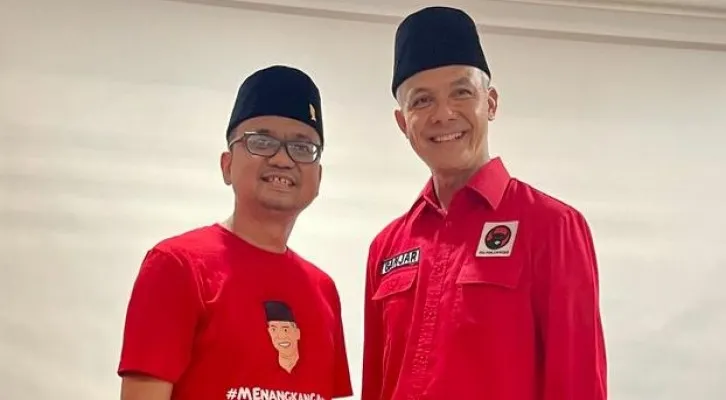 Foto: Capres PDI Perjuangan Ganjar Pranowo bersama Ketua BMI DKI Jakarta Anta Ginting. (Ist.)