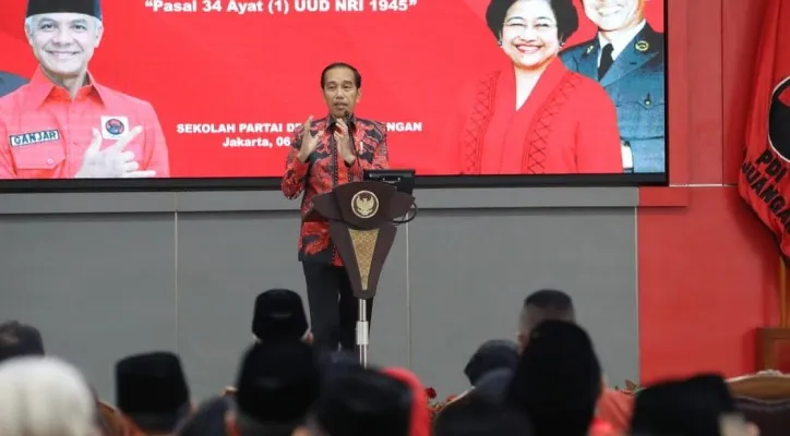 Foto: Presiden Joko Widodo soal cawe-cawe di Rakernas PDIP. (Ist.)