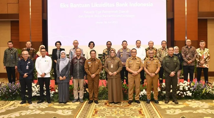 Pj Gubernur Banten Al Muktabar usai menerima hibah tanah aset eks BLBI dari Pemerintah Pusat di di Gedung Kementerian Keuangan Republik Indonesia, Jakarta. (ist)