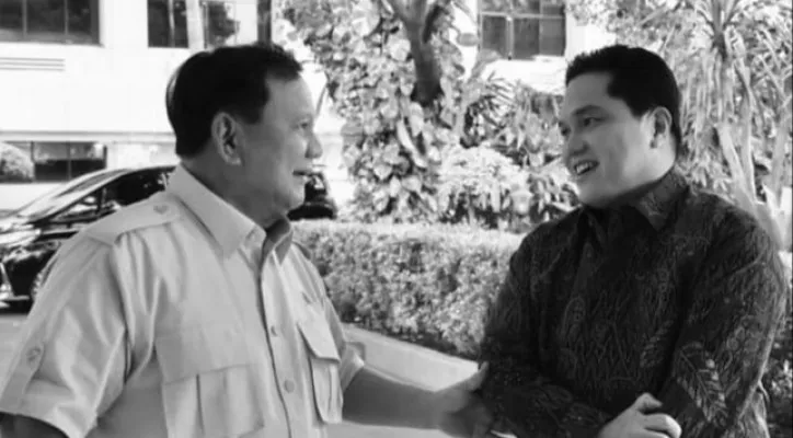 Erick Thohir dan Prabowo Subianto (Instagram/@prabowo)