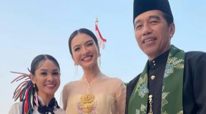 Raline Shah, Presiden Jokowi dan artis lainnya. (instagram/@ralineshah)