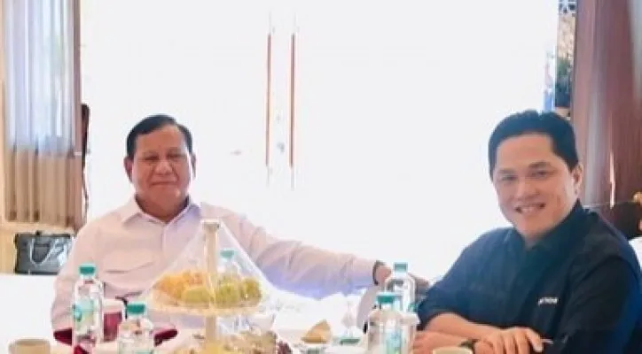 Potret kebersamaan Erick Thohir dan Prabowo Subianto (Instagram/@prabowo)