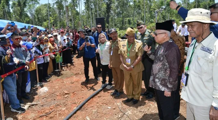 Teks Foto: Wapres KH Ma'ruf Amin saat  memberikan keterangan. (Setwapres)