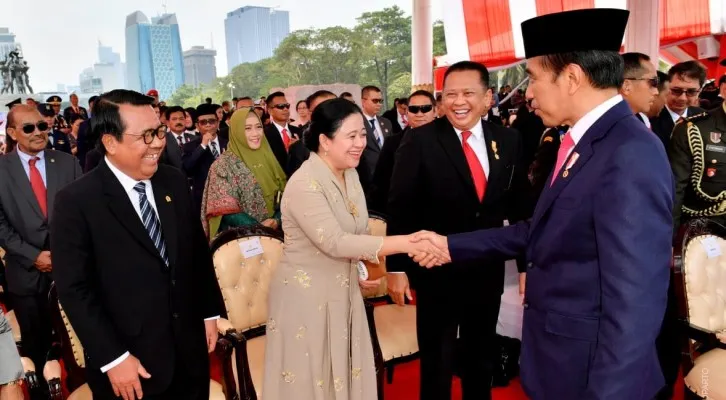 Teks Foto: Ketua DPR RI, Puan Maharani saat menghadiri peringatan HUT ke-78 TNI. (ist)