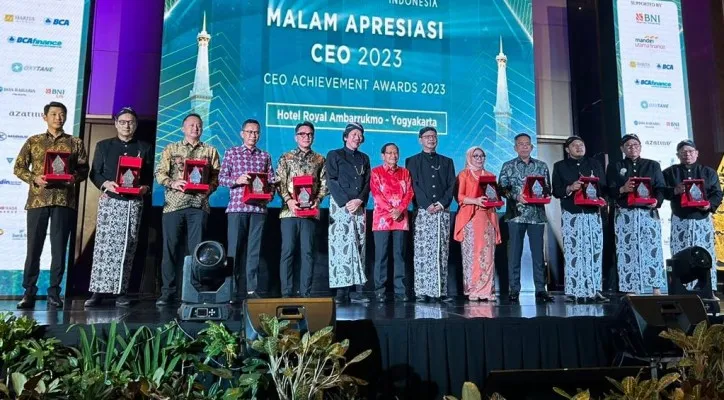 Foto: Malam Apresiasi CEO 2023 Achievement Awards 2023 di Yogyakarta dukung Indonesia Emas 2045. (Ist.)