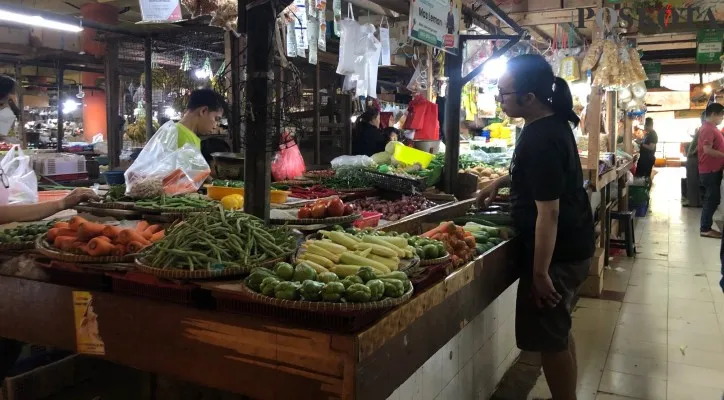 Kondisi Pasar Tomang Barat, Grogol Petamburan, Jakart Barat. (Pandi)