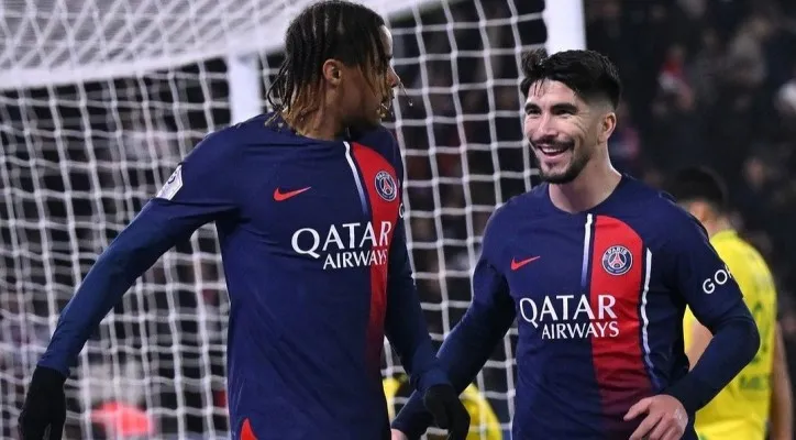 PSG vs Nantes: Les Parisiens Meraih Point Penuh Dengan Skor tipis 2-1, Bradley Barcola Cetak Gol Pertama. foto: Instagram/psg