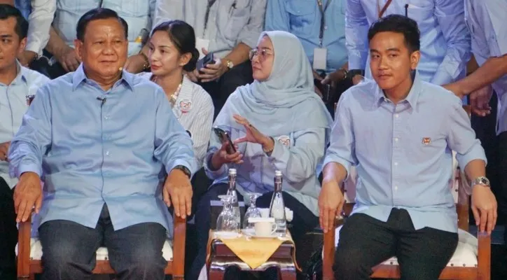 Paslon nomor urut 2, Prabowo Subianto-Gibran Rakabuming Raka.(Poskota.co.id)