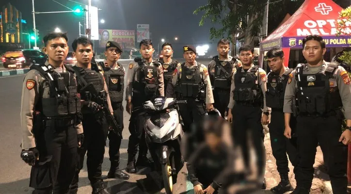 Pelaku balap liar diamankan tim patroli presisi Polres Metro Bekasi Kota. (Ist).