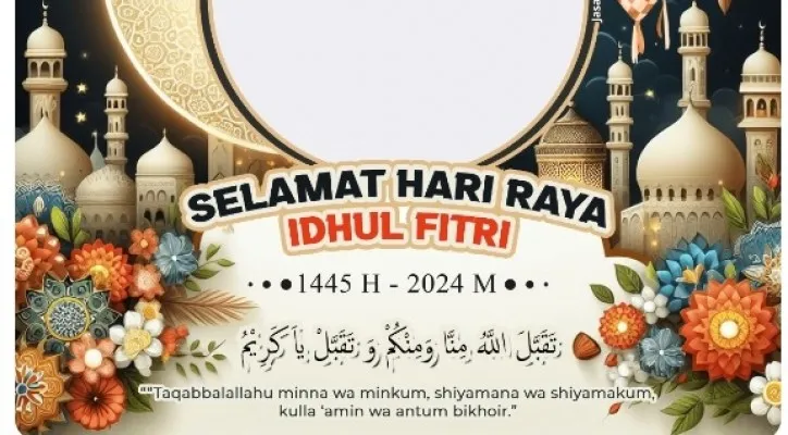 BURUAN Pasang di WhatsApp! Link Twibbon Idul Fitri 1445 H, Hiasi Foto Lebaran 2024(Foto: Twibbon Idul Fitri)