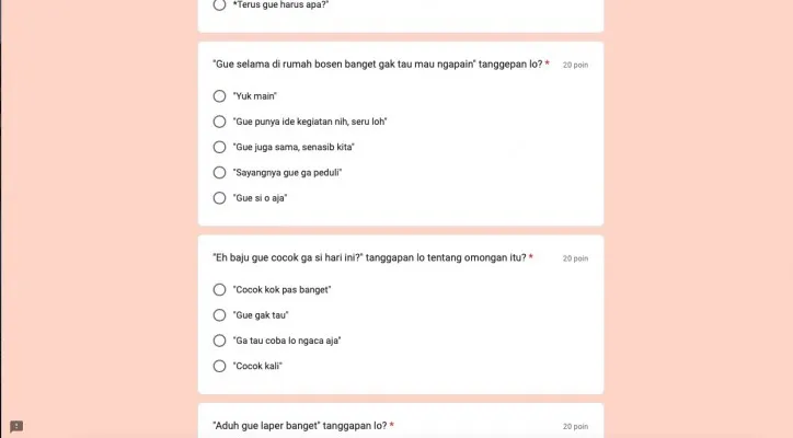 Bocoran Pertanyaan di Link Ujian Kepekaan di Google Form 2024, Buat Tes Seberapa Peka Kamu