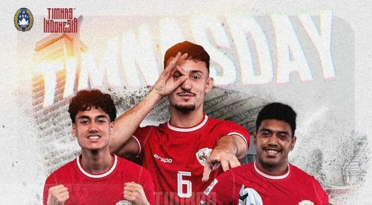 Timnas Indonesia unggul sementara atas Korsel dalam Perempat Final Piala Asia U23 2024. Rafael Struick berhasil brace. (Instagram/@timnasindonesia)