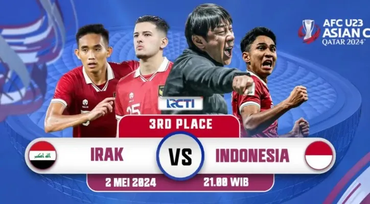 Link live streaming Timnas Indonesia U23 vs Irak Piala Asia U-23 Hari Ini Pukul 22.30 WIB di RCTI dan RCTI Plus (Instagram/@rctisports)