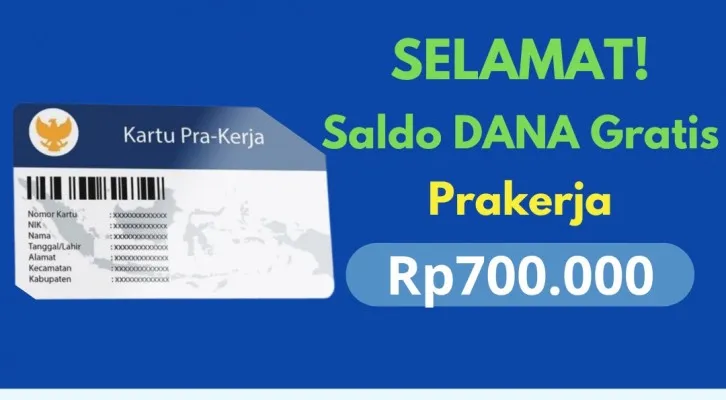 Selamat uang Rp700.000 Meluncur ke Dompet Digital Kamu, Klaim Saldo DANA Gratis dari Prakerja (Foto: Poskota/Herdyan Anugrah Triguna)