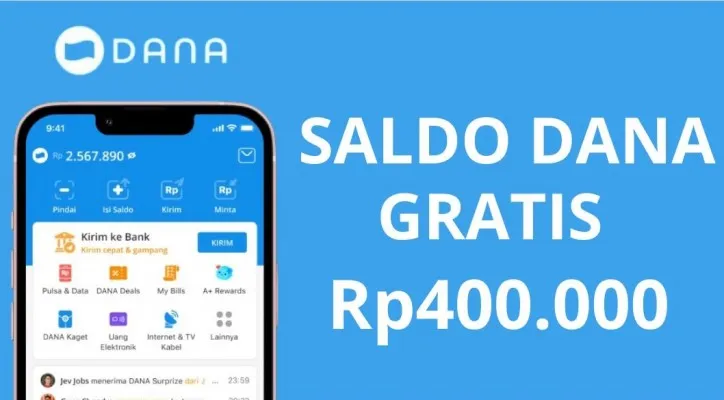 Klaim Cuan saldo DANA gratis Rp400.00 lewat aplikasi penghasil uang, raih bonus berkali-kali lipat. Cek di sini selengkapnya. (Foto: Poskota/Herdyan Anugrah Triguna)