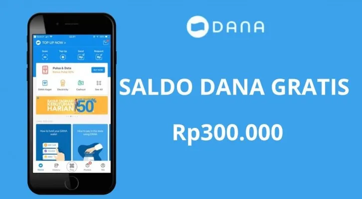 Klaim saldo DANA gratis Rp100.000 dari aplikasi penghasil uang yang langsung cai ke dompet elektronik. Cek di sini rekomendasinya.  (Foto: Poskota/Herdyan Anugrah Triguna)