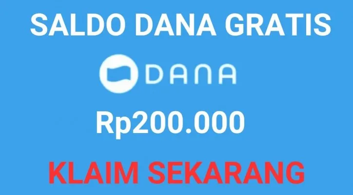 Klaim sekarang saldo DANA gratis Rp200.000 langsung masuk ke dompet elektronik dari link DANA Kaget (Foto: Poskota/Herdyan Anugrah Triguna)