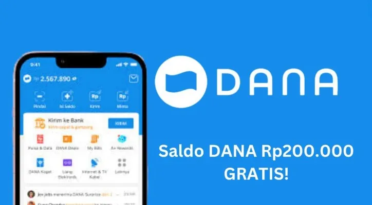 Langsung ke dompet elektronik! Klaim saldo DANA gratis Rp200.000 buat Anda. Cek sekarang di sini sekarang ((PosKota/Saffa Sabila)