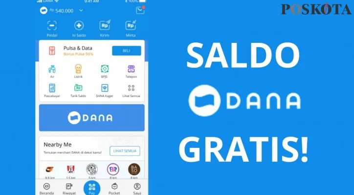 Dapatkan Saldo DANA Gratis Rp100.000 dari Aplikasi Game Penghasil Uang Terpercaya (Poskota/Nur Al Fajar Rumsari)