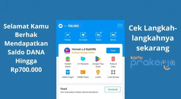 Selamat Kamu mendapatkan Saldo DANA hingga Rp700.000, Cek sekarang dengan mengikuti langkah-langkah ini (Foto : Poskota/Adriansyah)
