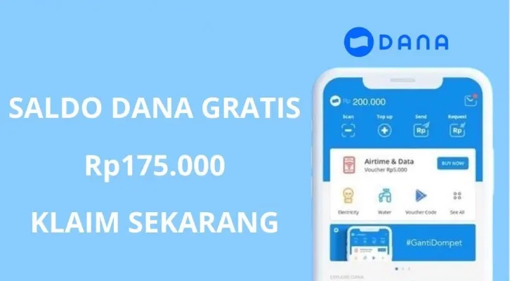 Dapatkan dengan mudah saldo DANA gratis hingga Rp175.000 yang bisa cair langsung ke dompet elektronik, klik linknya (Foto: Poskota/Herdyan Anugrah Triguna)