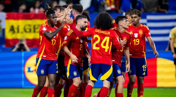 Juara bertahan UEFA Nations League, Spanyol, akan menghadapi Belanda di babak perempatfinal. (X/@euro2024)