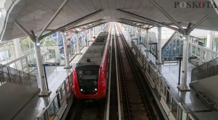 Ilutrasi kereta LRT. (Poskota/Ahmad Tri Hawaari)