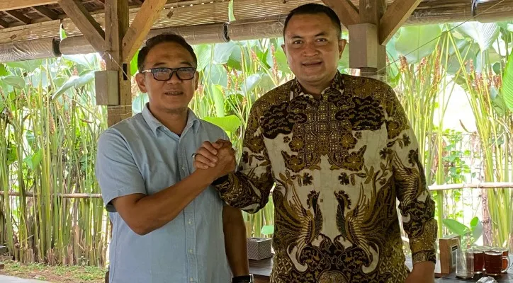 Pertemuan Rudy Susmanto dan Iwan Setiawan (dokumen partai Gerindra)