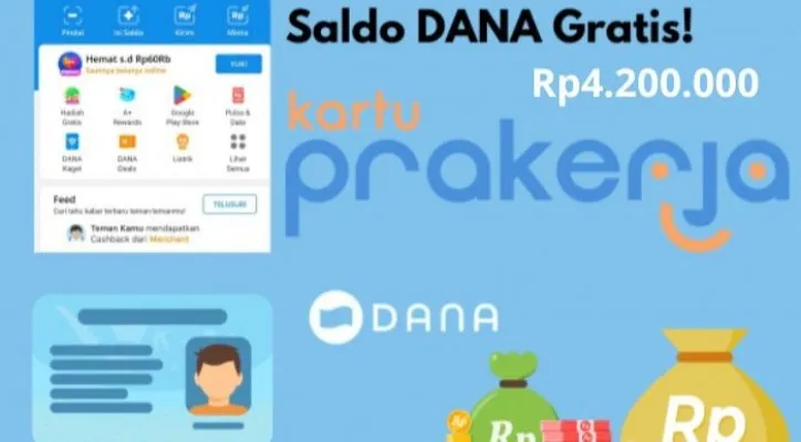 NIK KTP dan KK Anda Sah jadi penerima saldo DANA gratis Rp4.200.000 subsidi pemerintah periode Juni 2024, langsung cair ke dompet elektronik, selamat!(Poskota/Adam Ganefin)