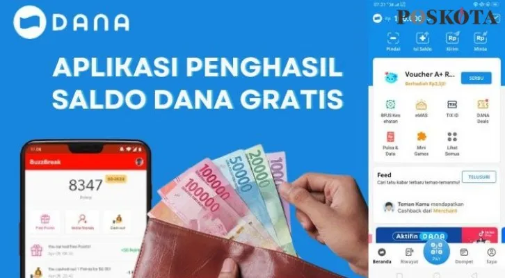 Aplikasi Penghasil Saldo DANA Gratis (Foto: Poskota/Aldi Irawan)